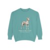 Cirneco dell'Etna Latin Sweatshirt, Seafoam, front view