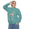 Cirneco dell'Etna Latin Sweatshirt, Seafoam, person 2 context