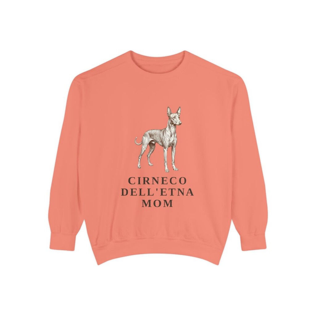 Cirneco dell'Etna Mom Sweatshirt, Terracotta, front view