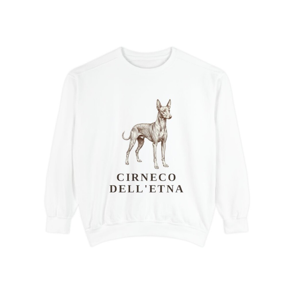 Cirneco dell'Etna Sweatshirt, White, front view