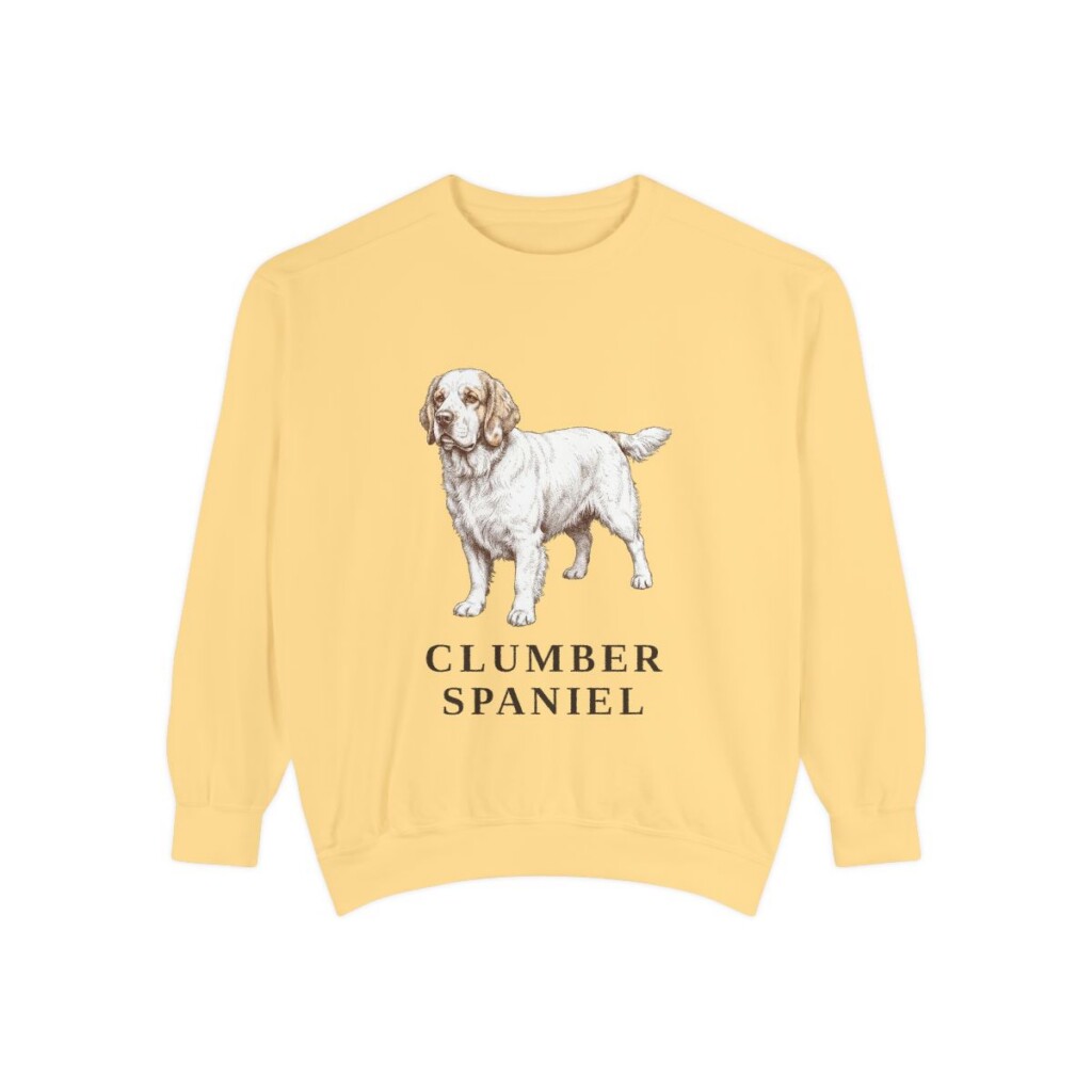 Clumber Spaniel Sweatshirt, Butter, front view