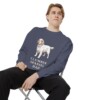 Clumber Spaniel Dad Sweatshirt, Denim, person 1 context