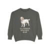 Clumber Spaniel Dad Sweatshirt, Pepper, front view