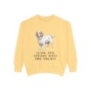 clumber-spaniel-sweatshirt-humor-butter Clumber Spaniel Humor Sweatshirt, Butter, front view