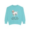 clumber-spaniel-sweatshirt-humor-chalky-mint Clumber Spaniel Humor Sweatshirt, Chalky Mint, front view