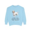 clumber-spaniel-sweatshirt-humor-chambray Clumber Spaniel Humor Sweatshirt, Chambray, front view