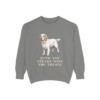 clumber-spaniel-sweatshirt-humor-grey Clumber Spaniel Humor Sweatshirt, Grey, front view