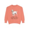 clumber-spaniel-sweatshirt-humor-terracotta Clumber Spaniel Humor Sweatshirt, Terracotta, front view
