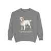 Clumber Spaniel Latin Sweatshirt, Grey, front view