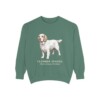 Clumber Spaniel Latin Sweatshirt, Light Green, front view