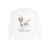 Clumber Spaniel Latin Sweatshirt, White, front view