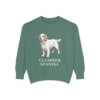 Clumber Spaniel Sweatshirt, Light Green, front view