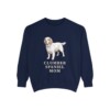 Clumber Spaniel Mom Sweatshirt, True Navy, front view