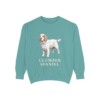 Clumber Spaniel Sweatshirt, Seafoam, front view