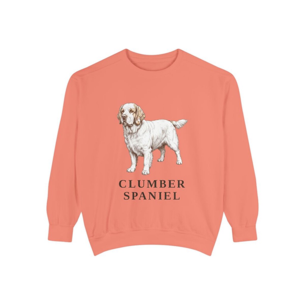 Clumber Spaniel Sweatshirt, Terracotta, front view