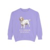 Clumber Spaniel Sweatshirt, Violet, front view