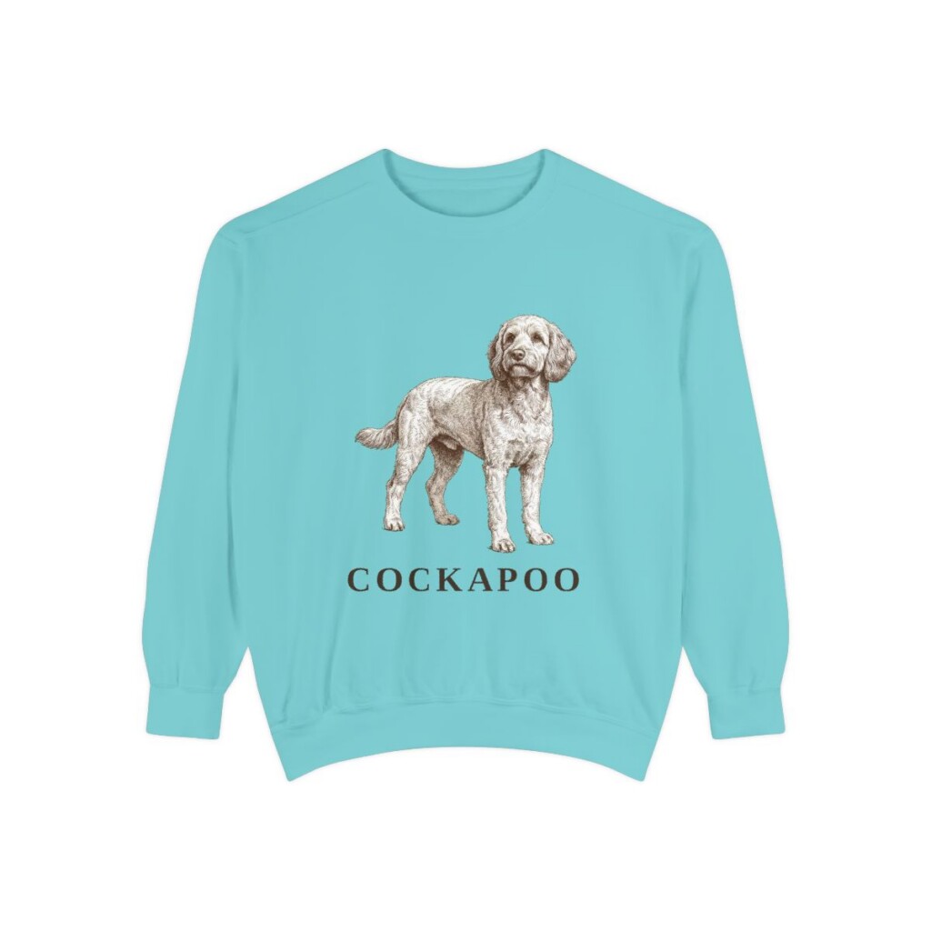 Cockapoo Sweatshirt, Chalky Mint, front view