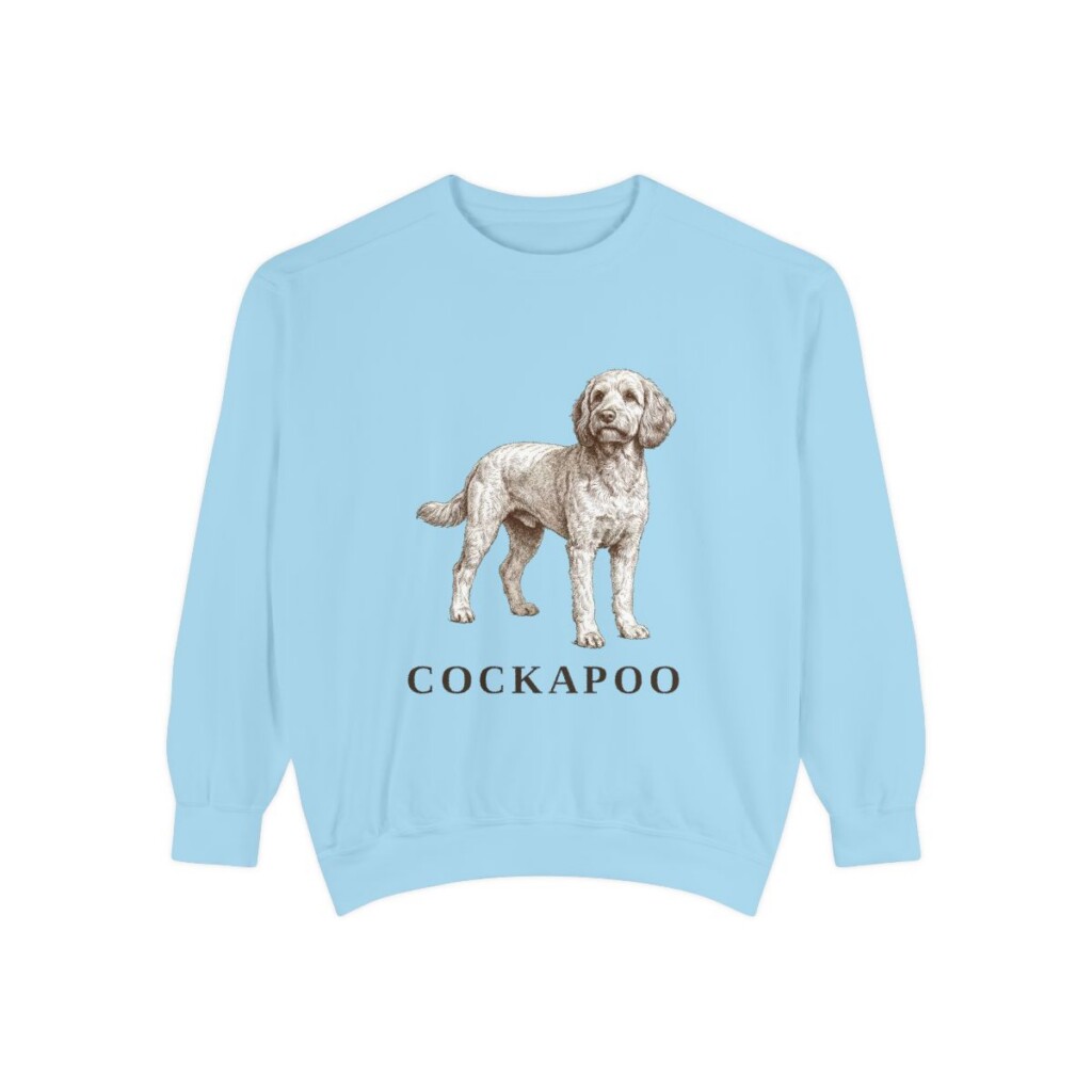 Cockapoo Sweatshirt, Chambray, front view