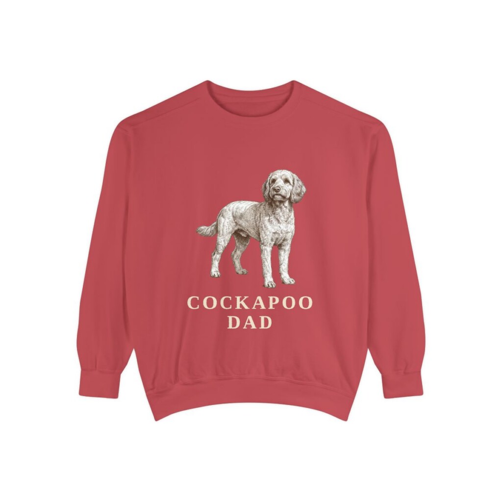 Cockapoo Dad Sweatshirt, Crimson, front view