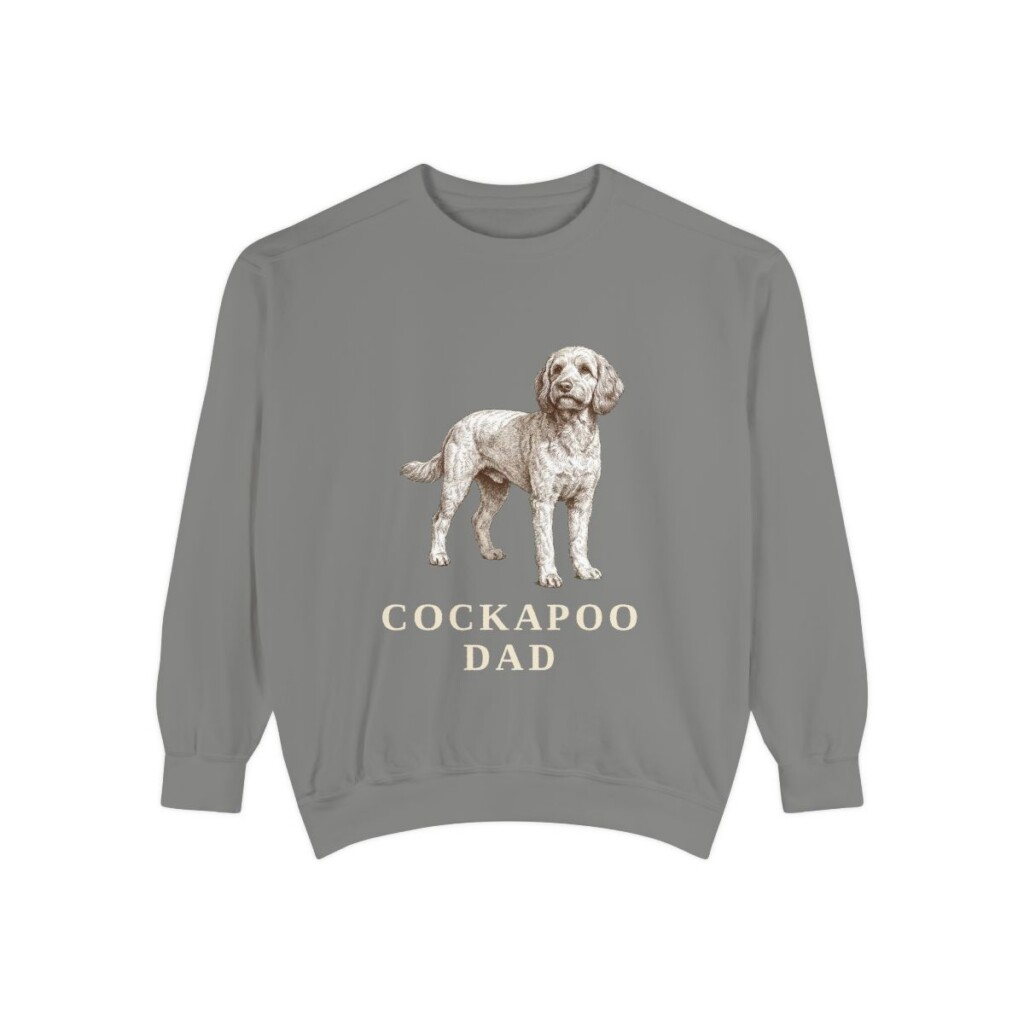 Cockapoo Dad Sweatshirt, Grey, front view