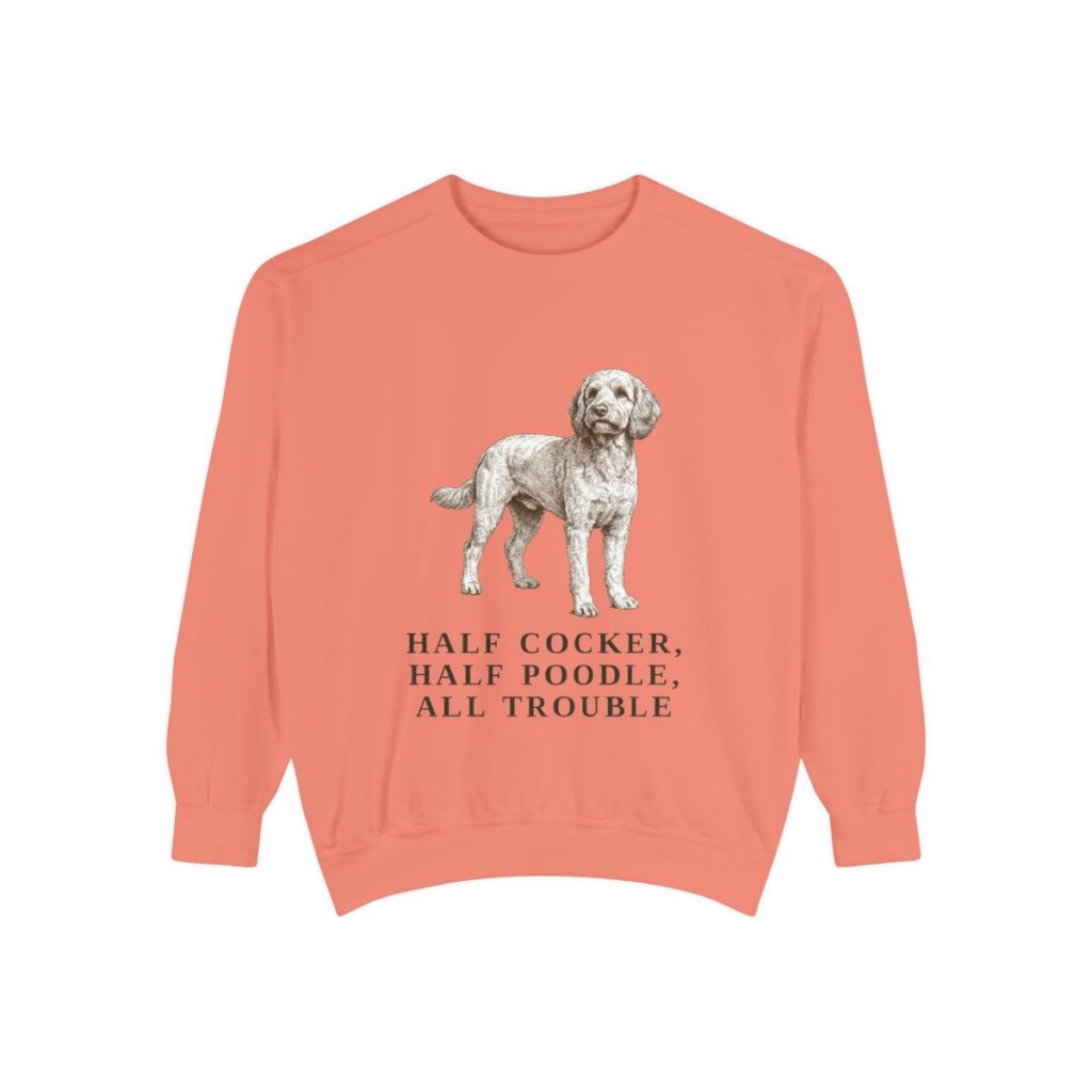 Cockapoo Humor Sweatshirt, Terracotta, front view