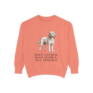 cockapoo-sweatshirt-humor-terracotta Cockapoo Humor Sweatshirt, Terracotta, front view