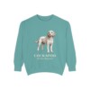 cockapoo-sweatshirt-latin-seafoam Cockapoo Latin Sweatshirt, Seafoam, front view