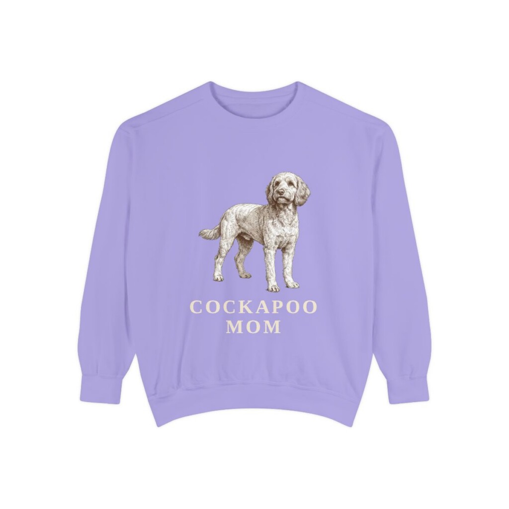 Cockapoo Mom Sweatshirt, Violet, front view