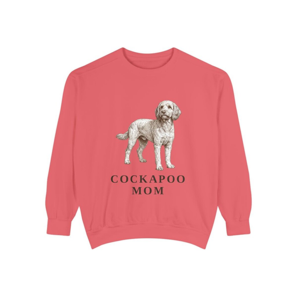 Cockapoo Mom Sweatshirt, Watermelon, front view
