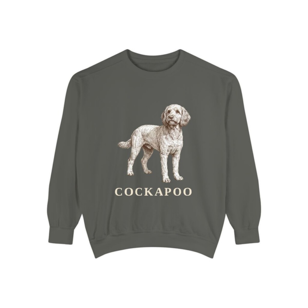 Cockapoo Sweatshirt, Pepper, front view