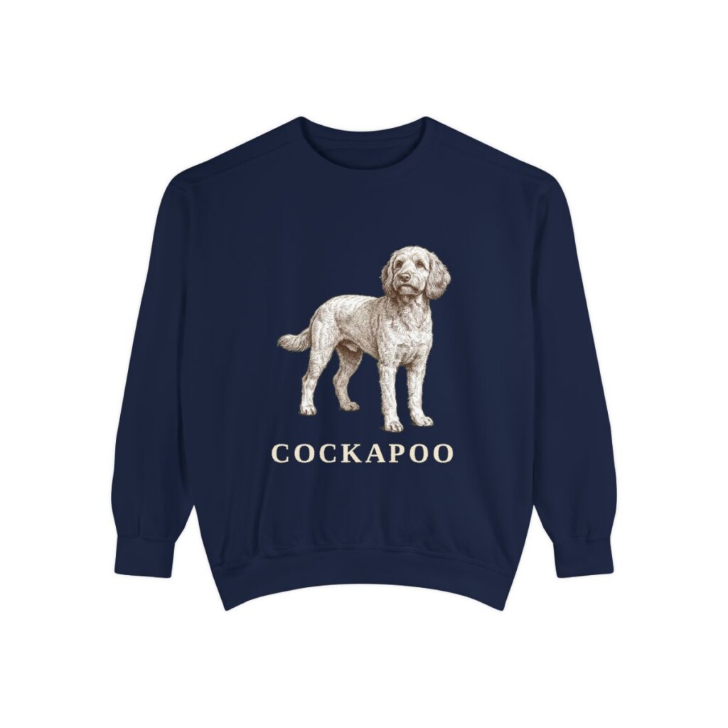 Cockapoo Sweatshirt, True Navy, front view