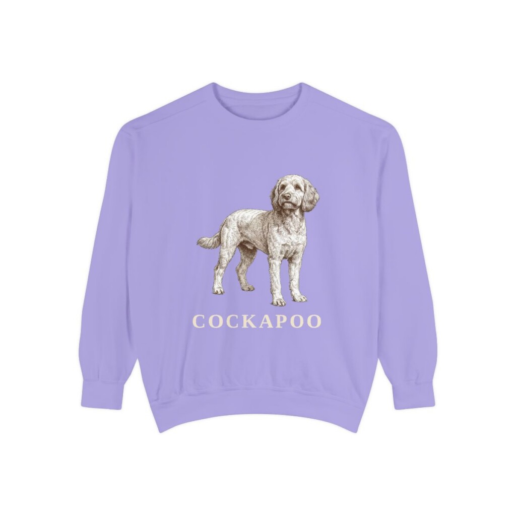 Cockapoo Sweatshirt, Violet, front view