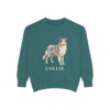 Collie Sweatshirt, Blue Spruce, front view
