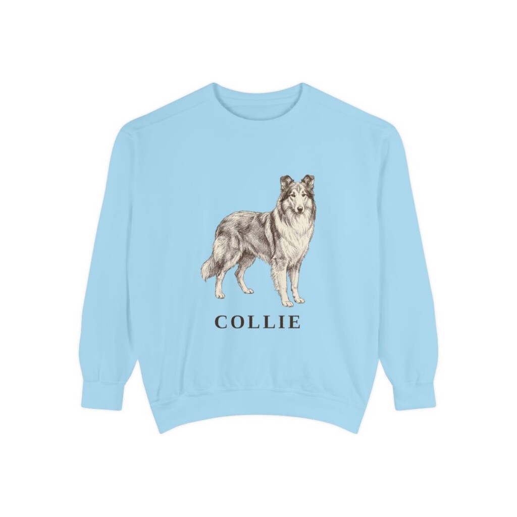 Collie Sweatshirt, Chambray, front view