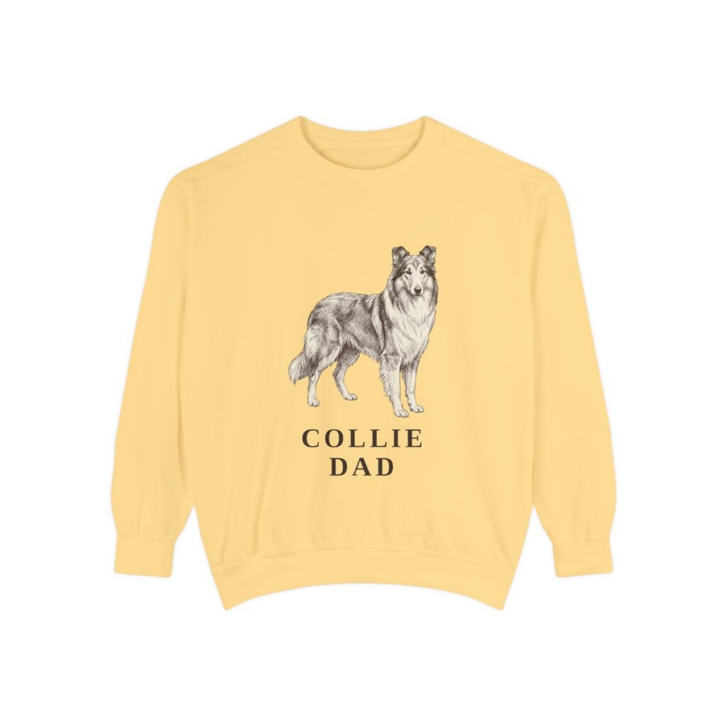 Collie Dad Sweatshirt, Butter, front view