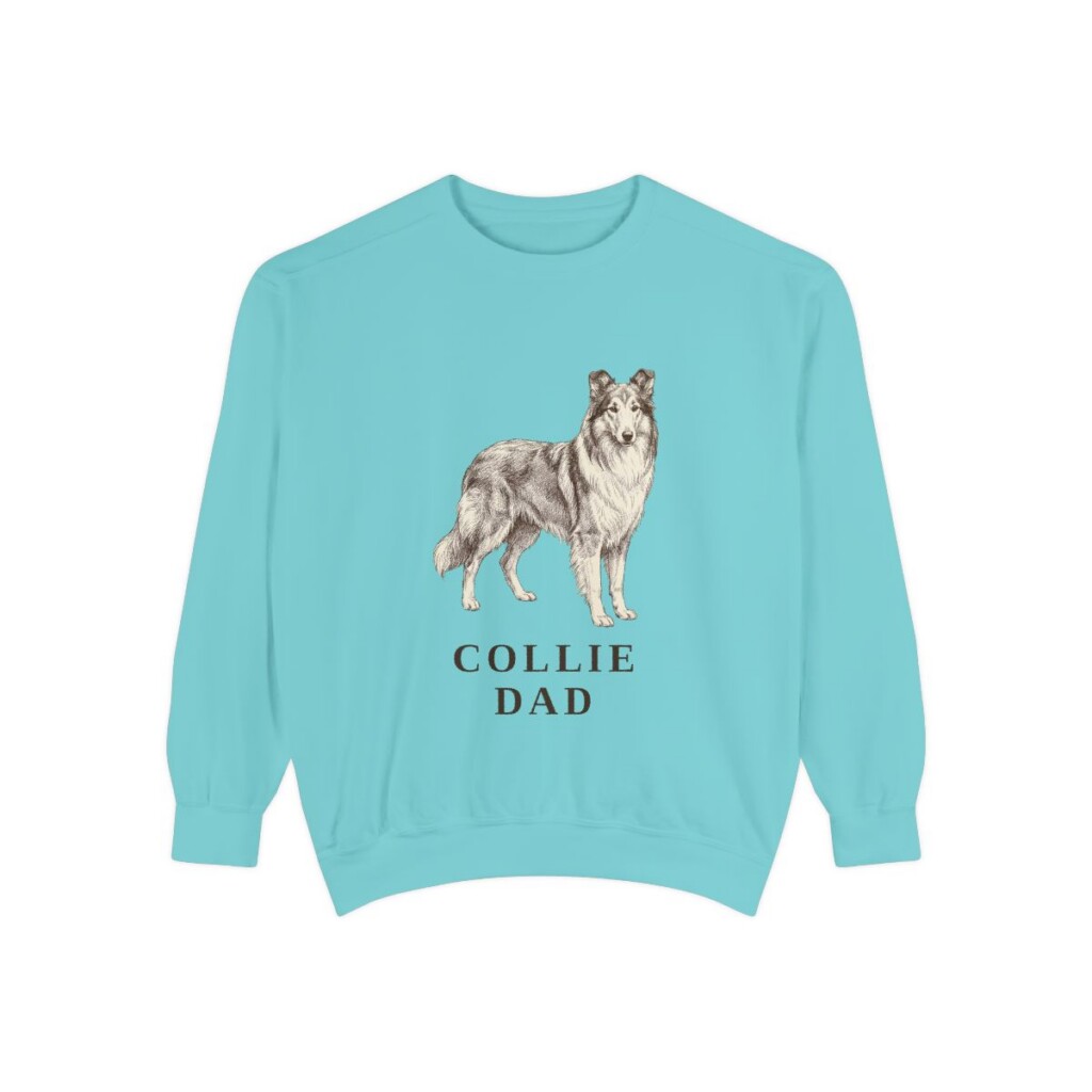 Collie Dad Sweatshirt, Chalky Mint, front view