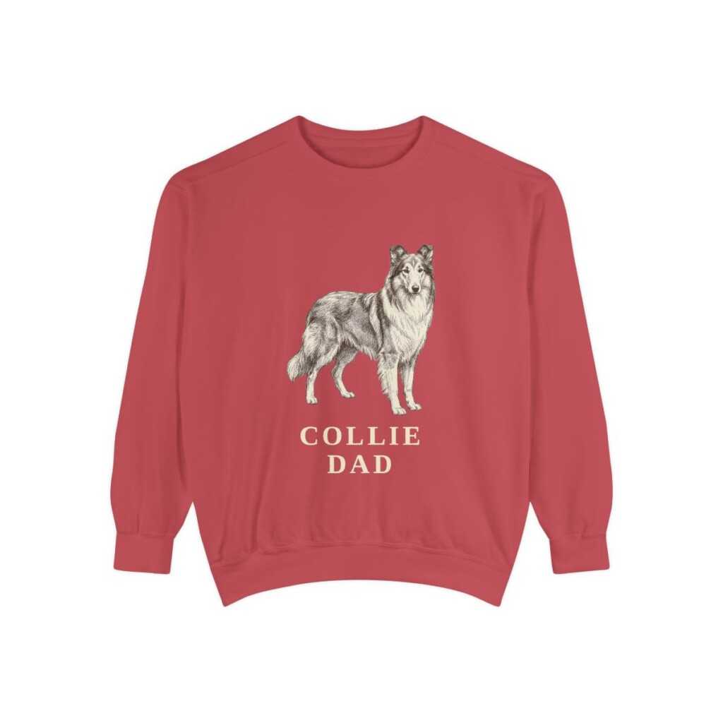 Collie Dad Sweatshirt, Crimson, front view