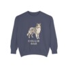 Collie Dad Sweatshirt, Denim, front view