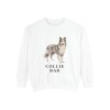 Collie Dad Sweatshirt, White, front view