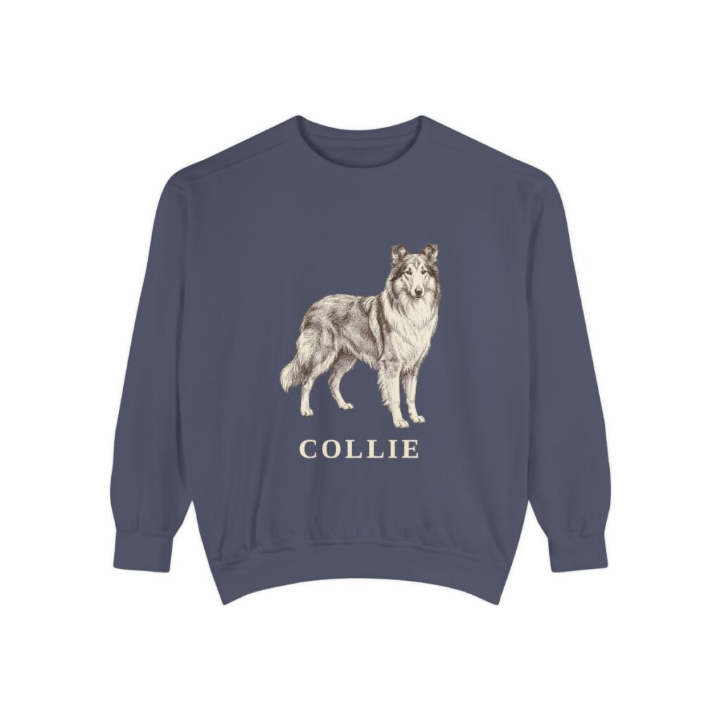 Collie Sweatshirt, Denim, front view