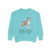 Collie Humor Sweatshirt, Chalky Mint, front view