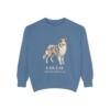 collie-sweatshirt-latin-blue-jean Collie Latin Sweatshirt, Blue Jean, front view