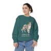 collie-sweatshirt-latin-blue-spruce-person-2-front Collie Latin Sweatshirt, Blue Spruce, person 2 front