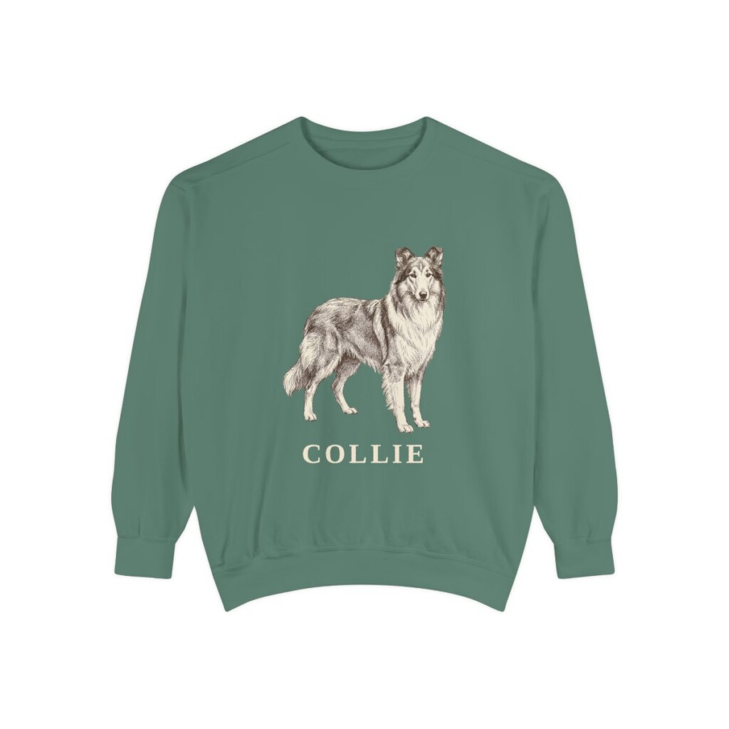 Collie Sweatshirt, Light Green, front view