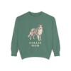 Collie Mom Sweatshirt, Light Green, front view