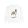 Collie Sweatshirt, White, front view