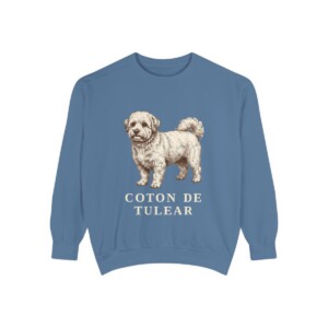 Coton de Tulear Sweatshirt, Blue Jean, front view