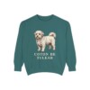 Coton de Tulear Sweatshirt, Blue Spruce, front view