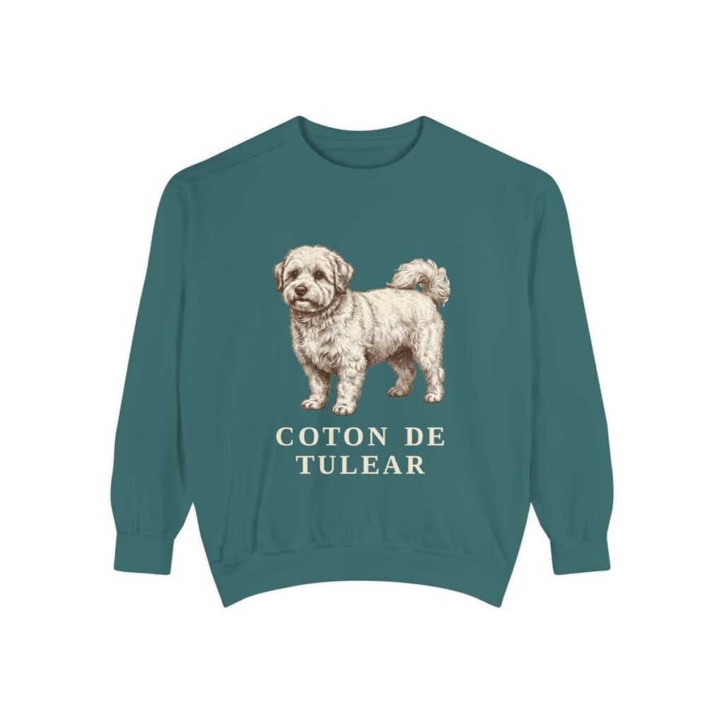 Coton de Tulear Sweatshirt, Blue Spruce, front view