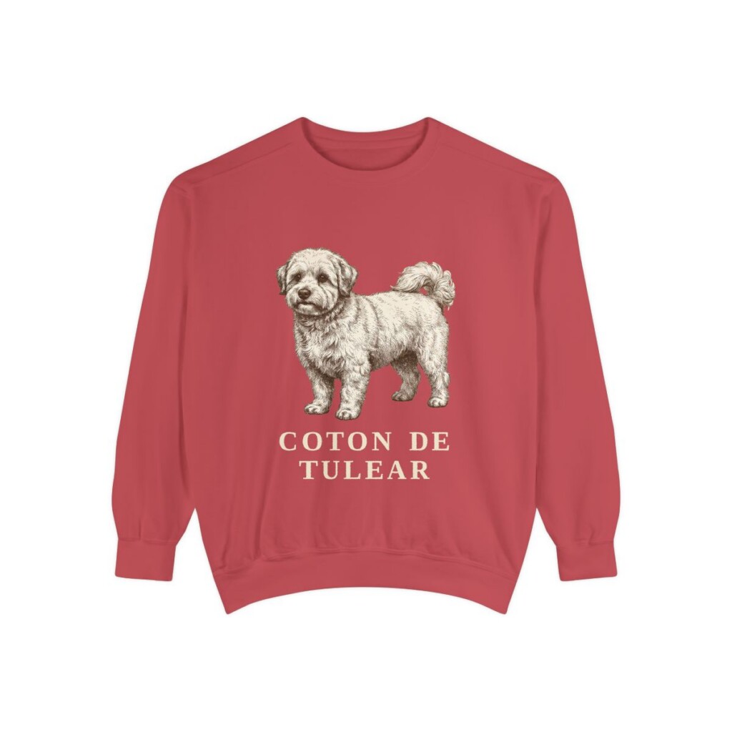 Coton de Tulear Sweatshirt, Crimson, front view